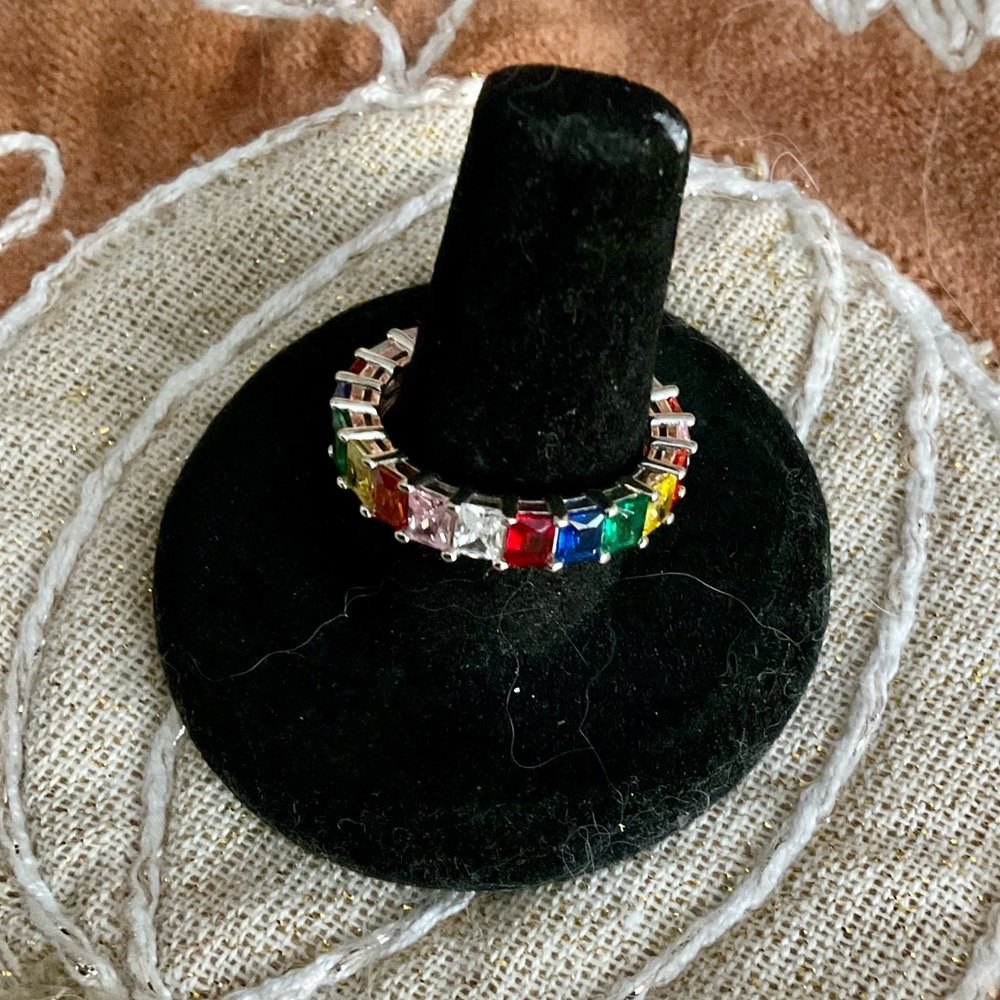 BaubleBar Multicolor Gemstone Link Ring